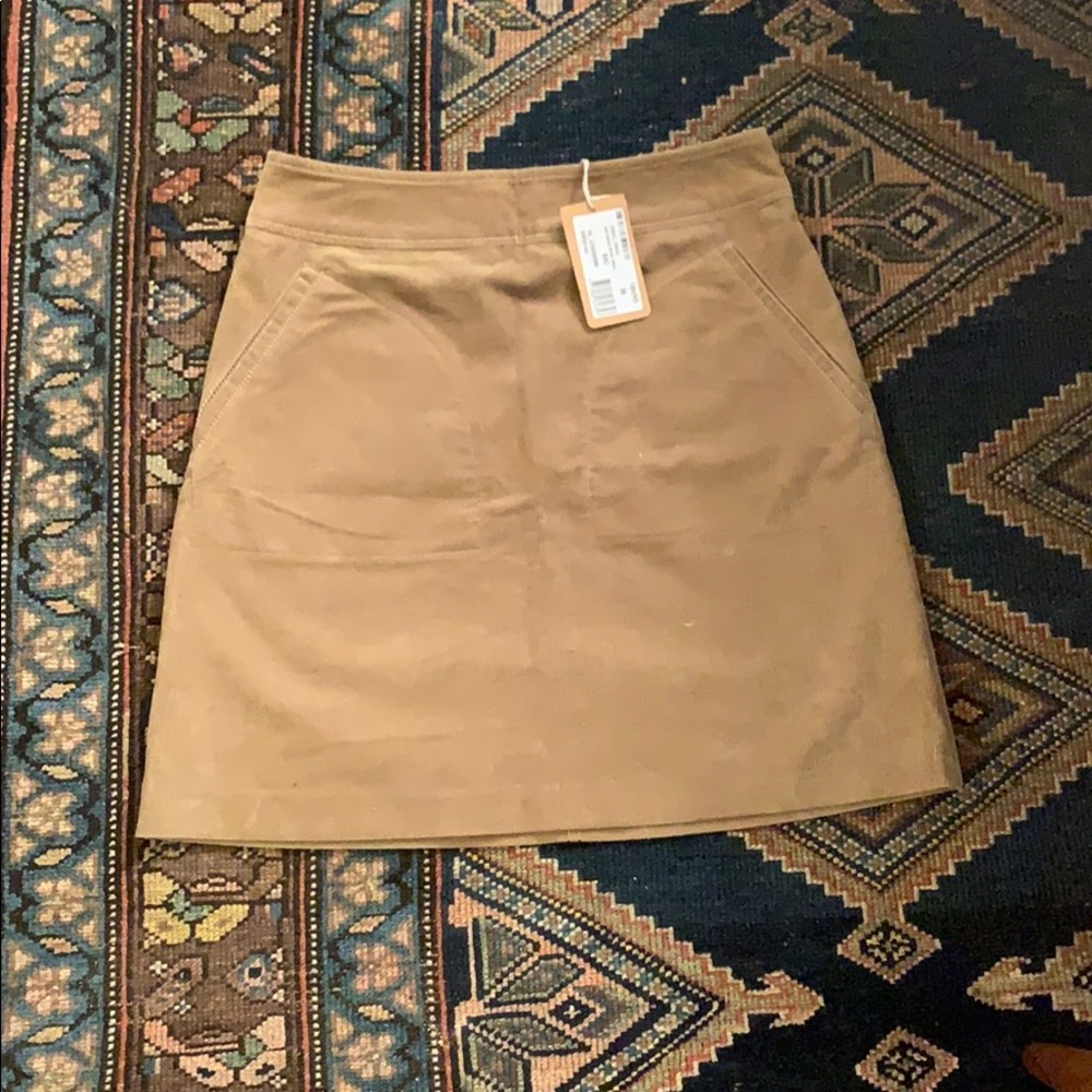 NWT APC Shanya Skirt Corduroy Dark Beige 36/2-4